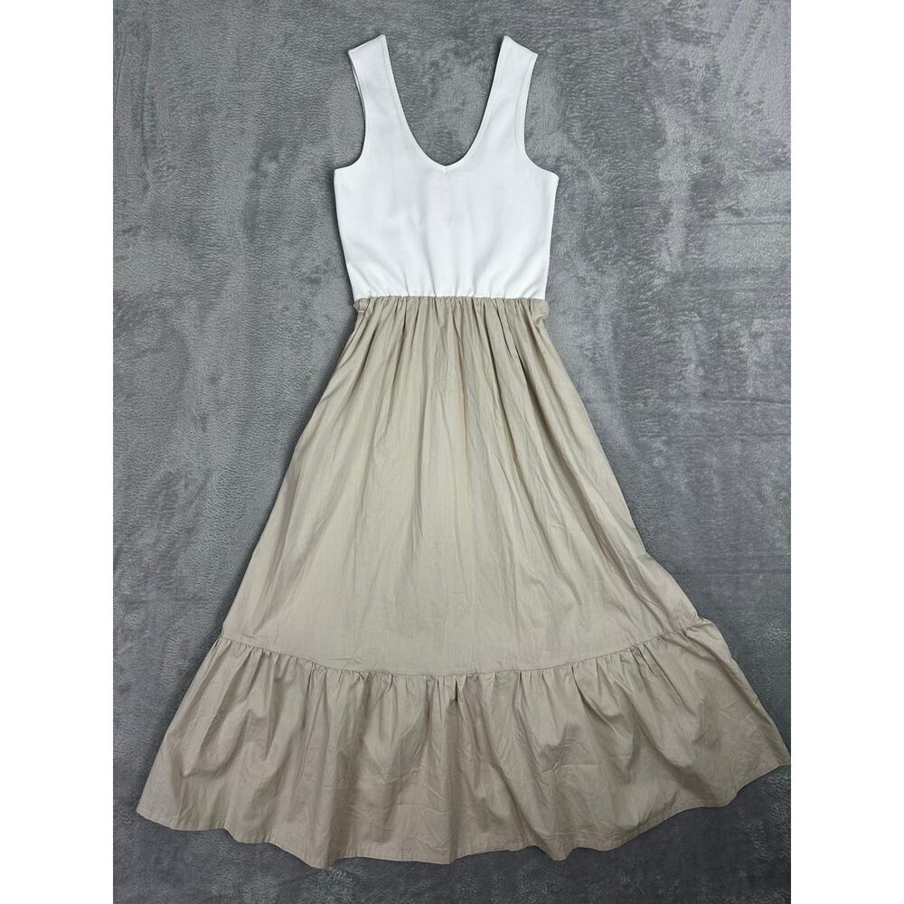 Hunter & Brown Neutral Maxi Tank Dress Size Small Minimalist Everyday Basics